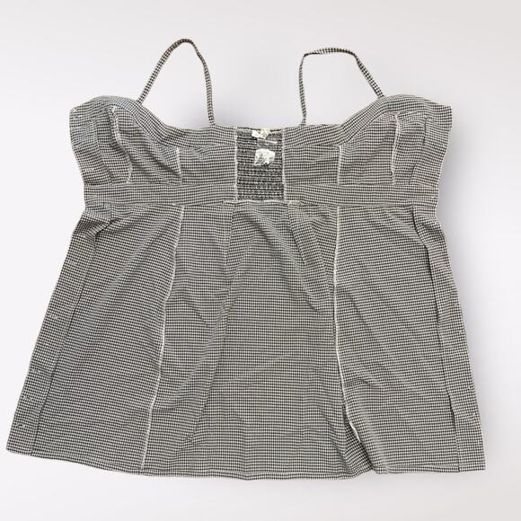 Honey Punch NWOT Gingham Button-Up Short Mini Dress Size S Black White - Picture 5 of 9